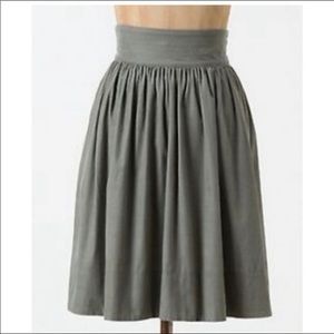 Anthropologie Edme & Esyllte green corduroy field skirt